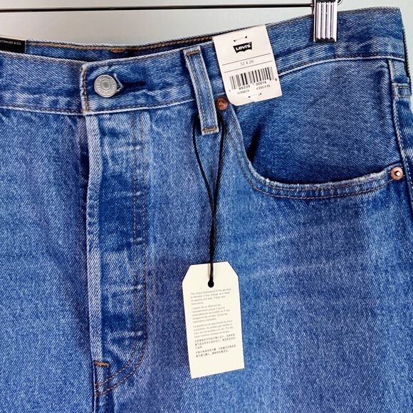 NWT Levi’s 501 High Rise Original Cropped Jeans In Athens Slide - Picture 10 of 11